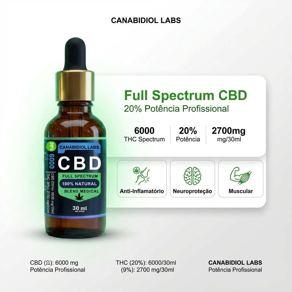 Full Spectrum CBD 20% 6000mg 30mL - Imagem 2