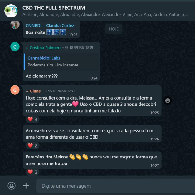 Resultados de clientes que utilizam o óleo Canabidiol